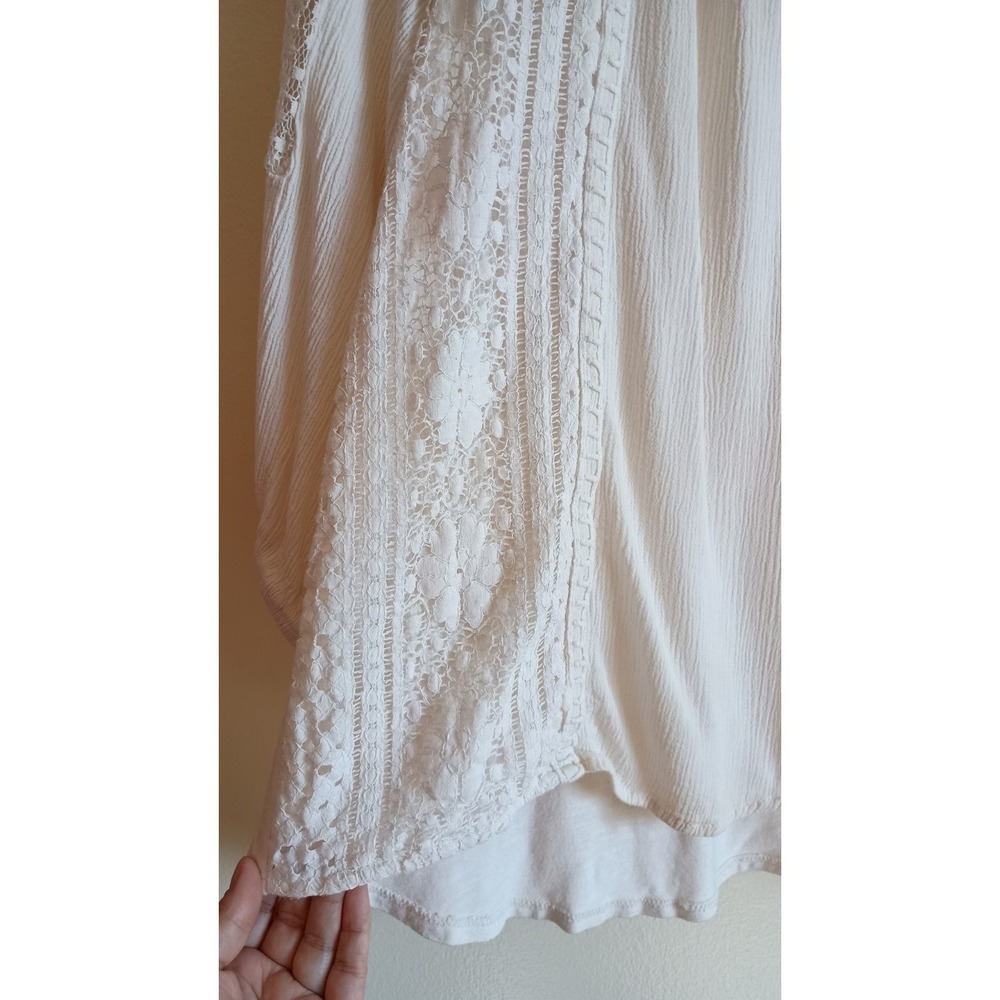 Knox Rose Ivory Lace Blouse Size XL Boho Romantic Feminine - Picture 5 of 13